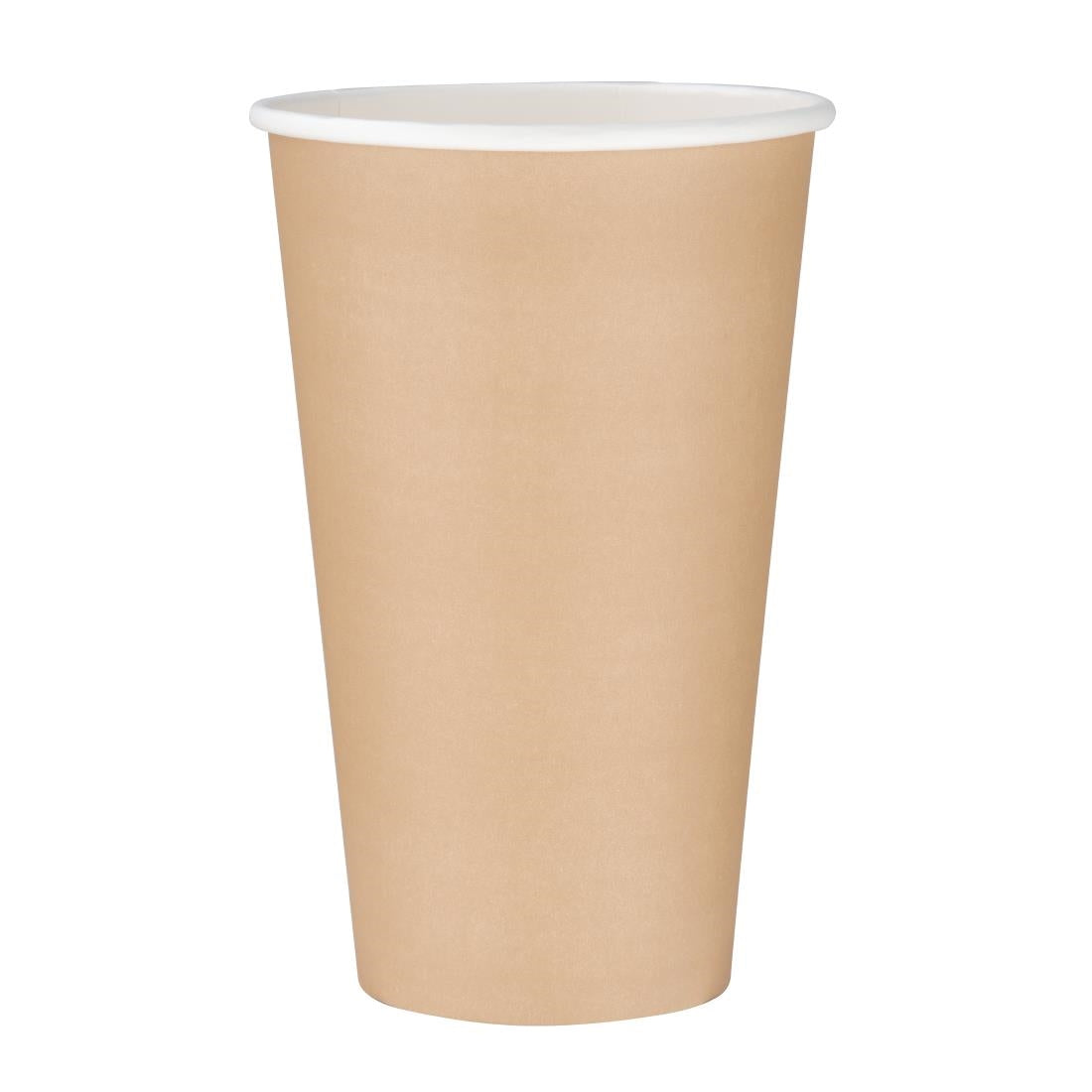 Fiesta Recyclable Takeaway Coffee Cups Single Wall Brown 450ml (Pack of 1000) GF034