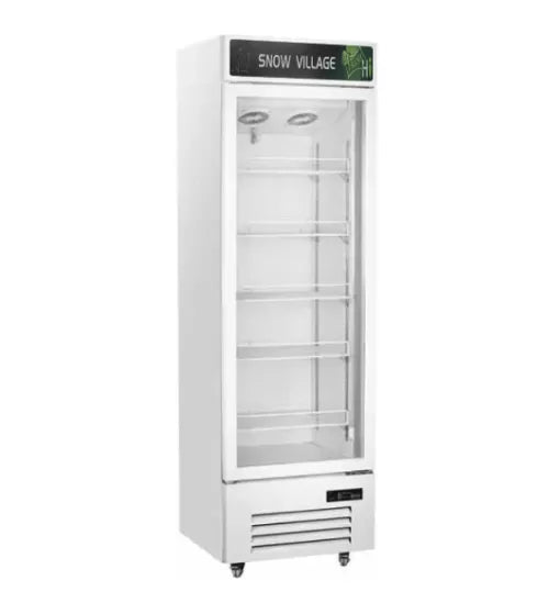 Snow Village Single Glass Door Display Fridge LC-338W - LC-338W