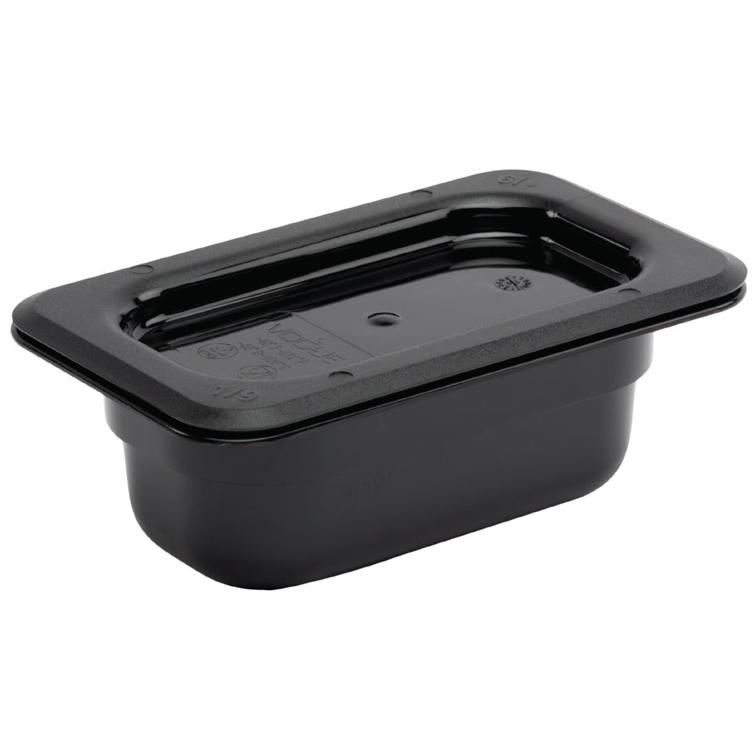 Vogue Black Polycarbonate 1/9 Gastronorm Tray 65mm U472