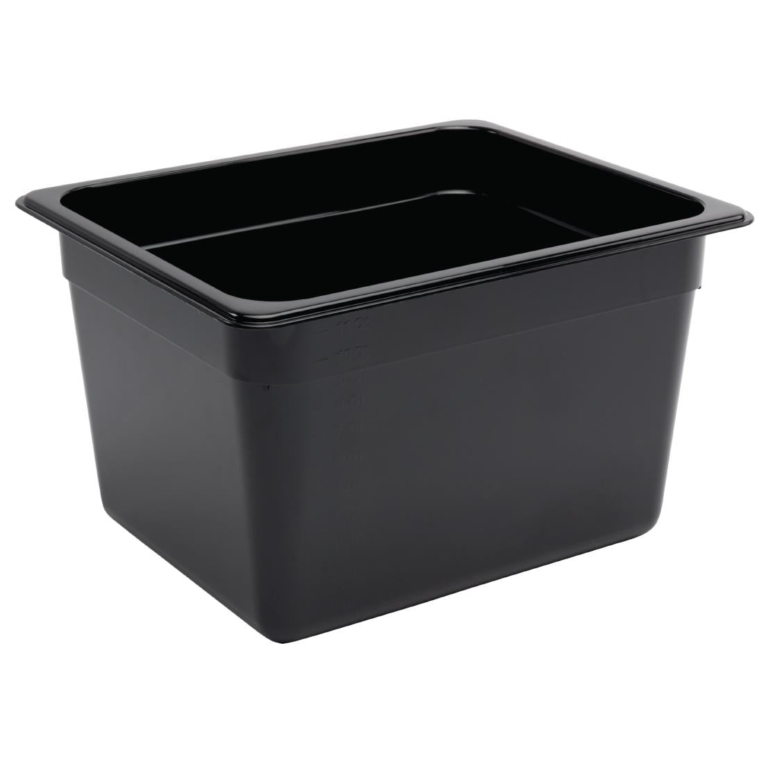 Vogue Black Polycarbonate 1/2 Gastronorm Tray 200mm U461
