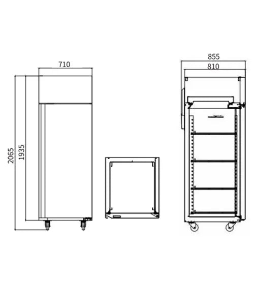 Snow Village Stainless Steel Single Door Freezer/Fridge GNF710L1 - GNF710L1