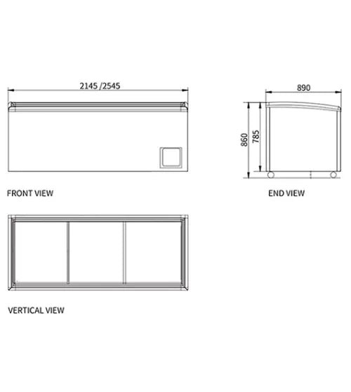 Snow Village Modular Supermarket Island Freezer CQS-25L - CQS-25L