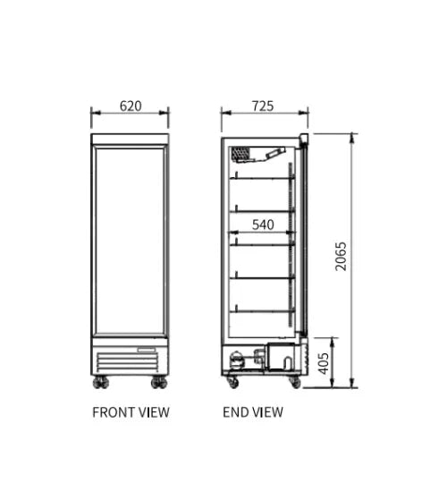 Snow Village Single Glass Door Display Freezer LD-620FX - LD-620FX