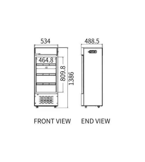 Snow Village SINGLE DOOR DISPLAY FRIDGE LC-138 - LC-138