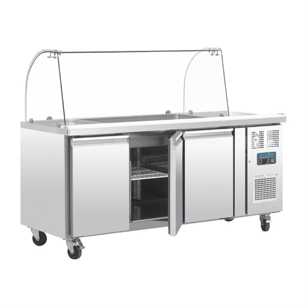 Polar U-Series Triple Door Refrigerated Gastronorm Saladette Counter CT394-A