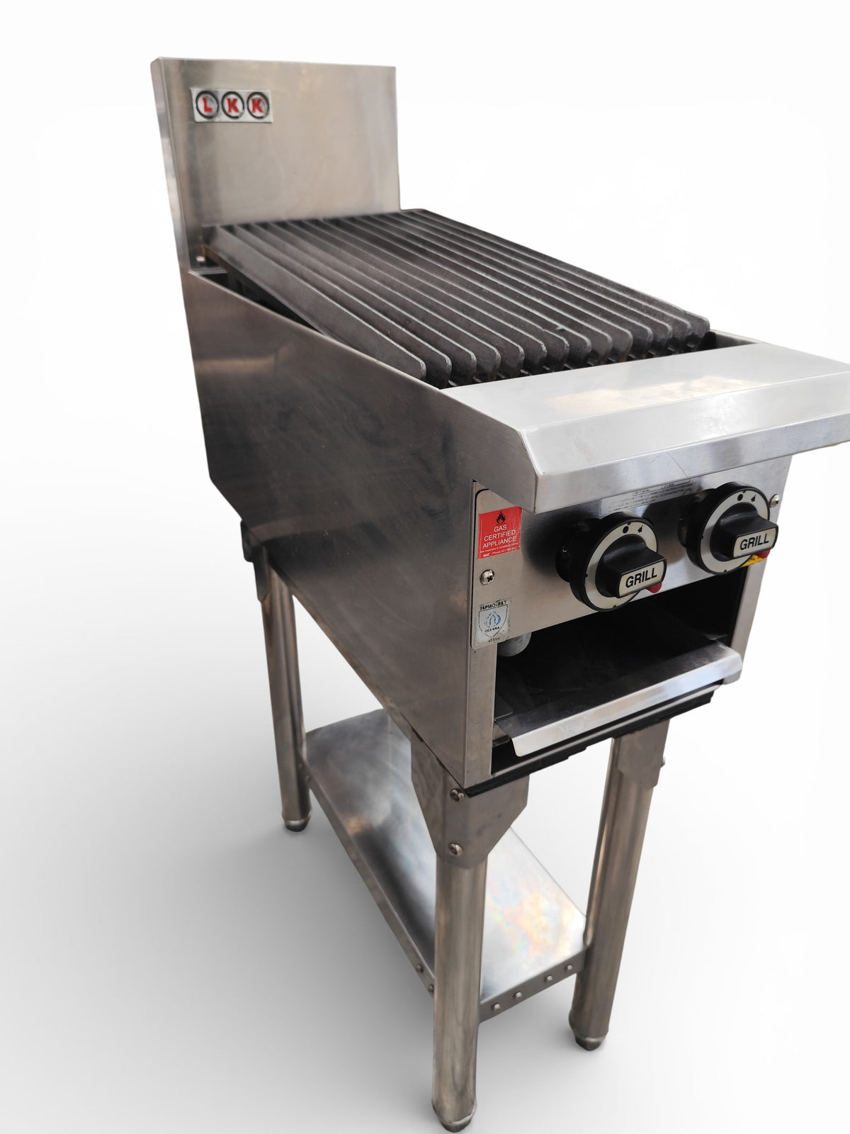 LKK CG3-2 300mm Gas Chargrill on Leg Stand - 745760
