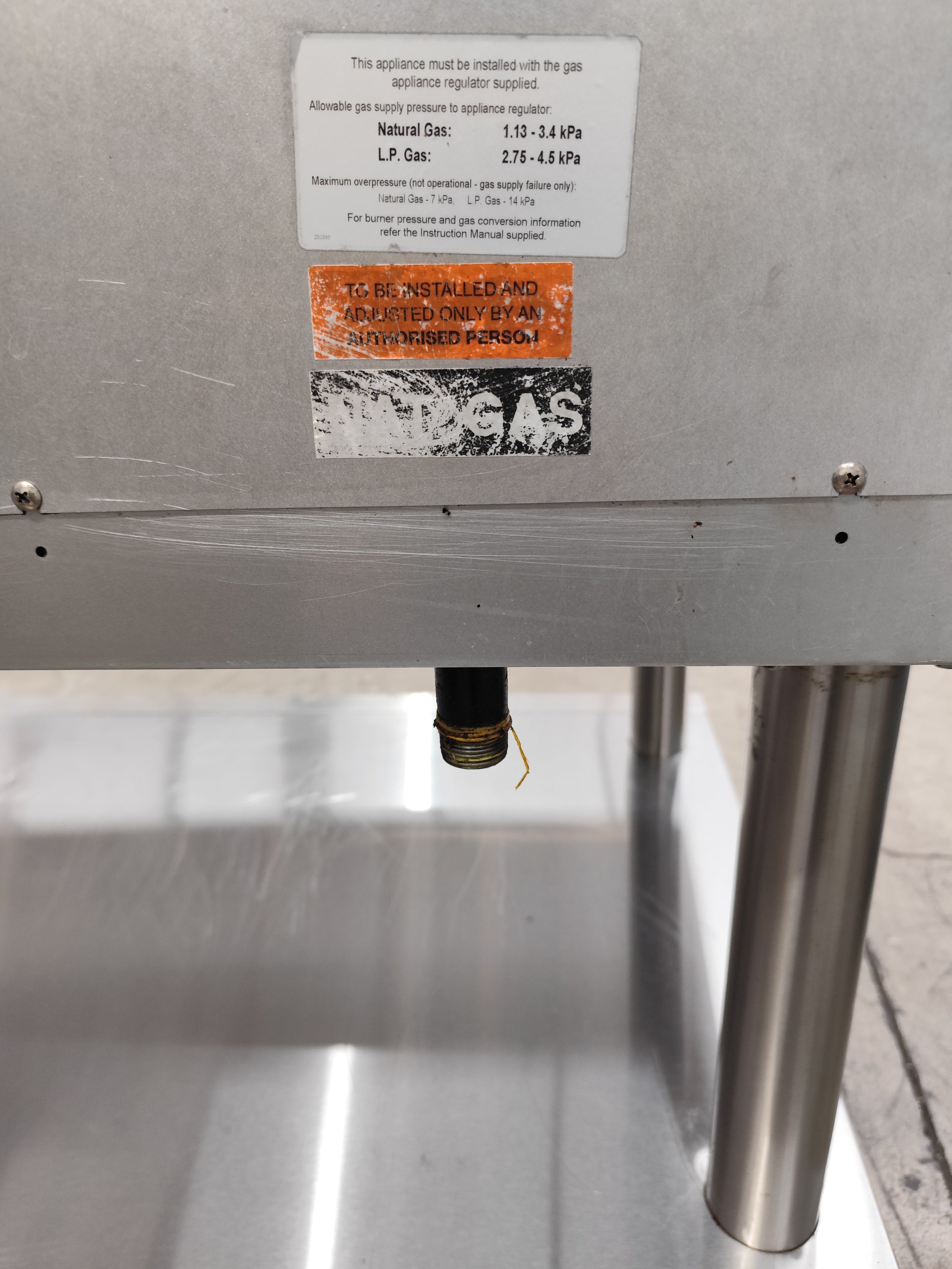 Blue Seal G598LS Gas Chargrill on Leg Stand - 786904