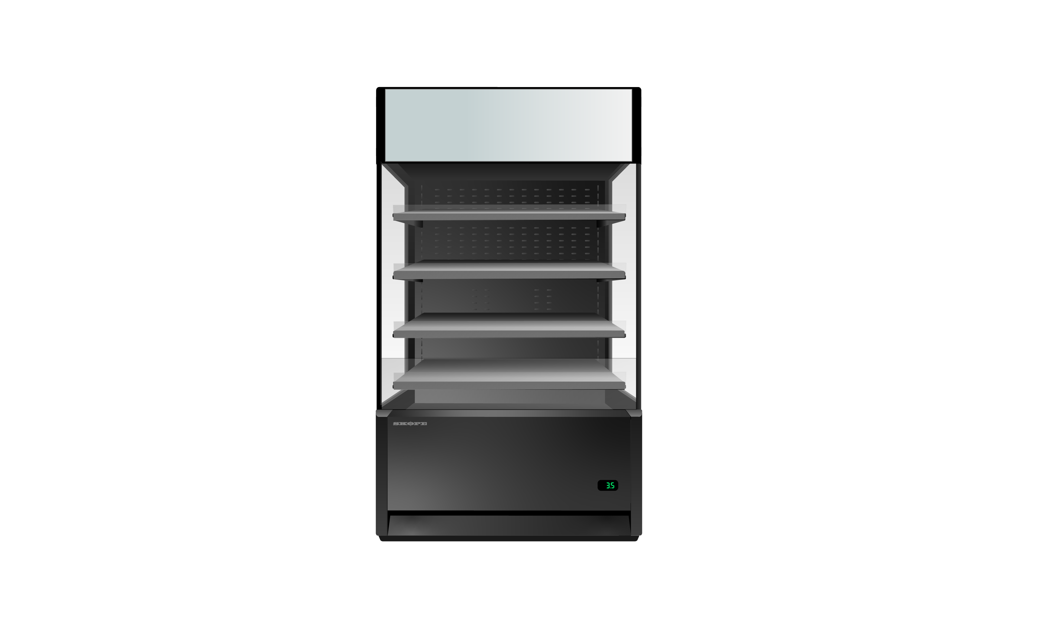 Skope Skope OD1100N Open Deck Fridge - High Sign - OD1100N.HS.FM
