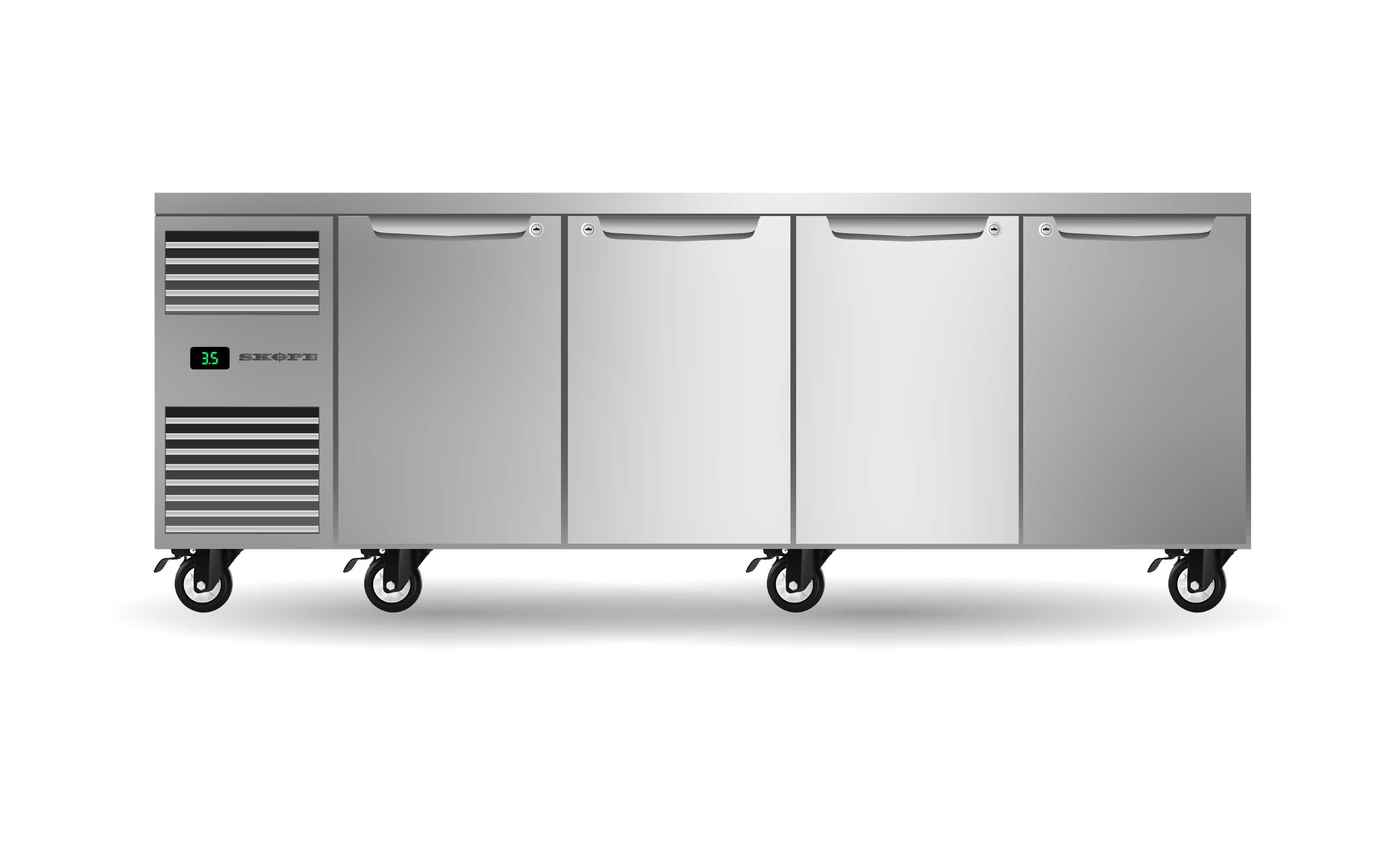 Skope Skope ProSpec Four Solid Door Underbench GN 1/1 Fridge 609L - PG11.UBR.4.SD