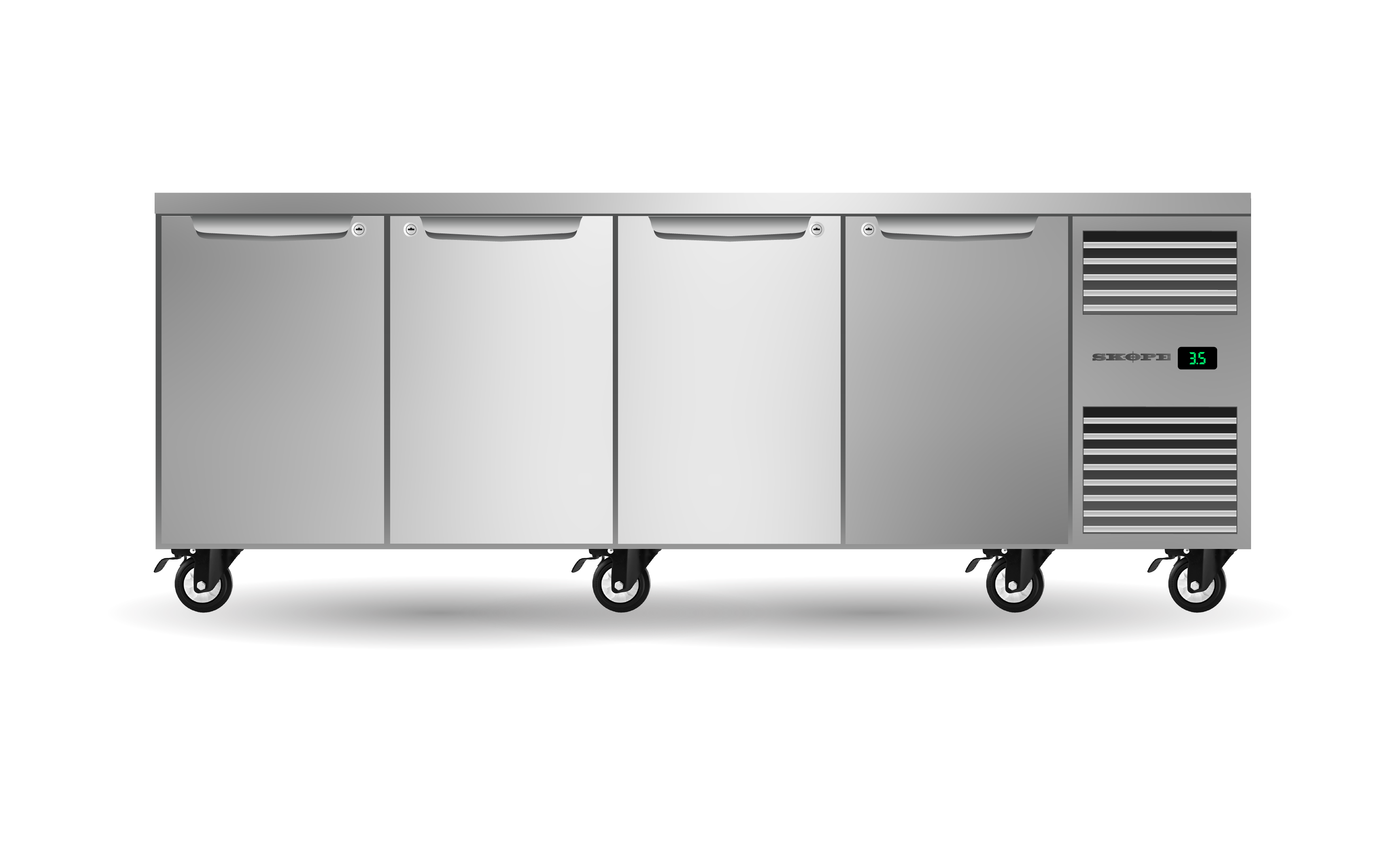 Skope Skope ProSpec Four Solid Door Underbench GN 1/1 Right Hand Fridge 609L - PG11.UBR.4.SD.RH