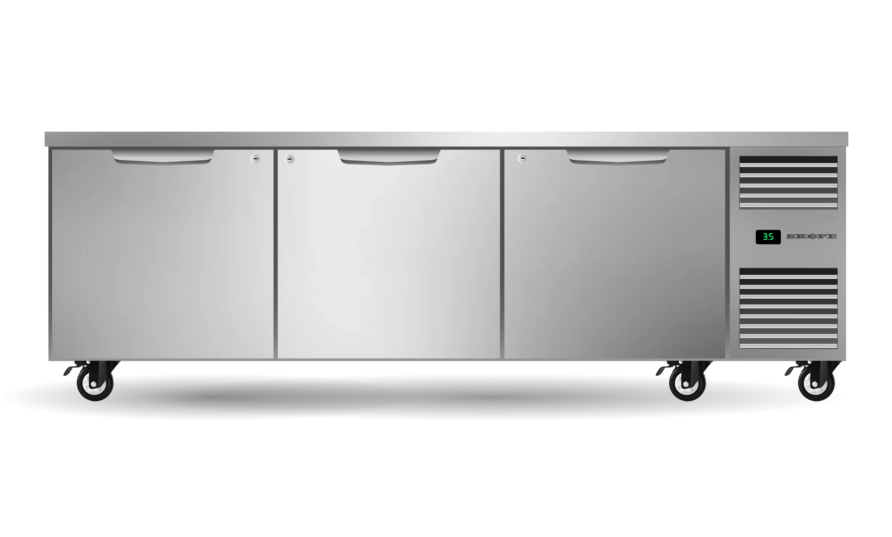 Skope Three Solid Door Underbench GN2/1 Right Hand Fridge - PG21.UBR.3.SD.RH