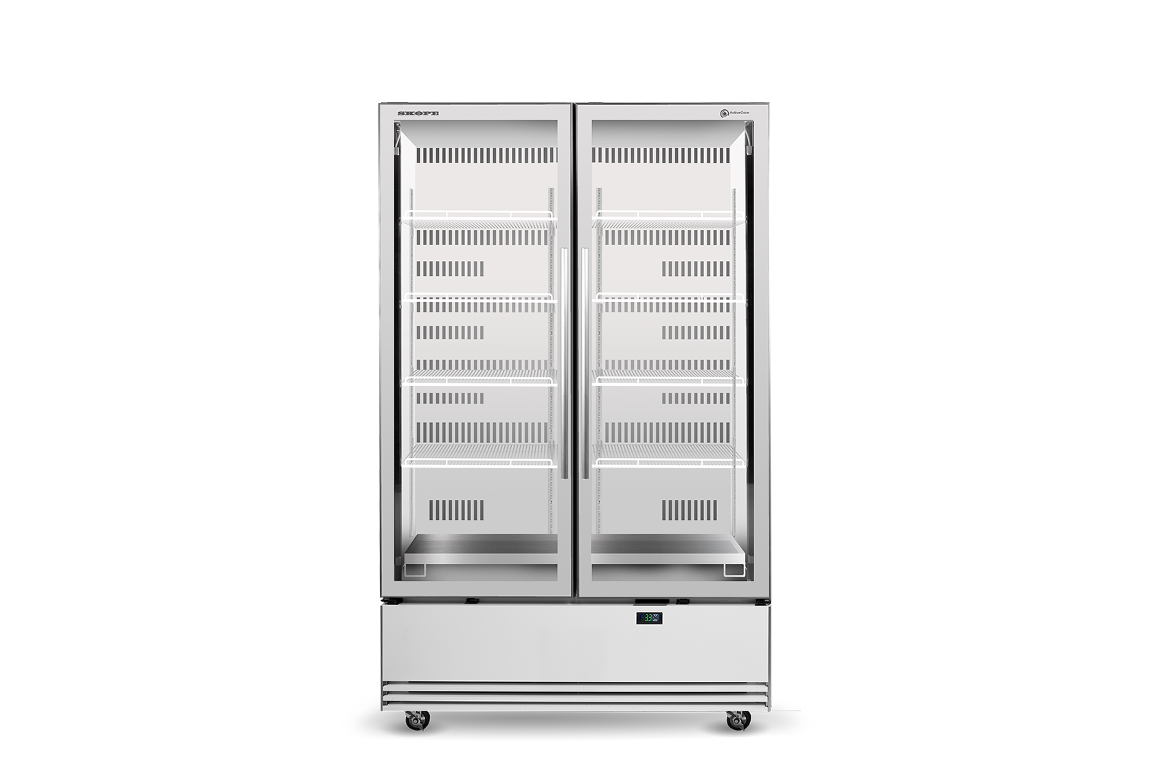 Skope Skope SKB1200N-A 2 Glass Door Display or Storage Fridge 1079L - White - SKB1200N-A