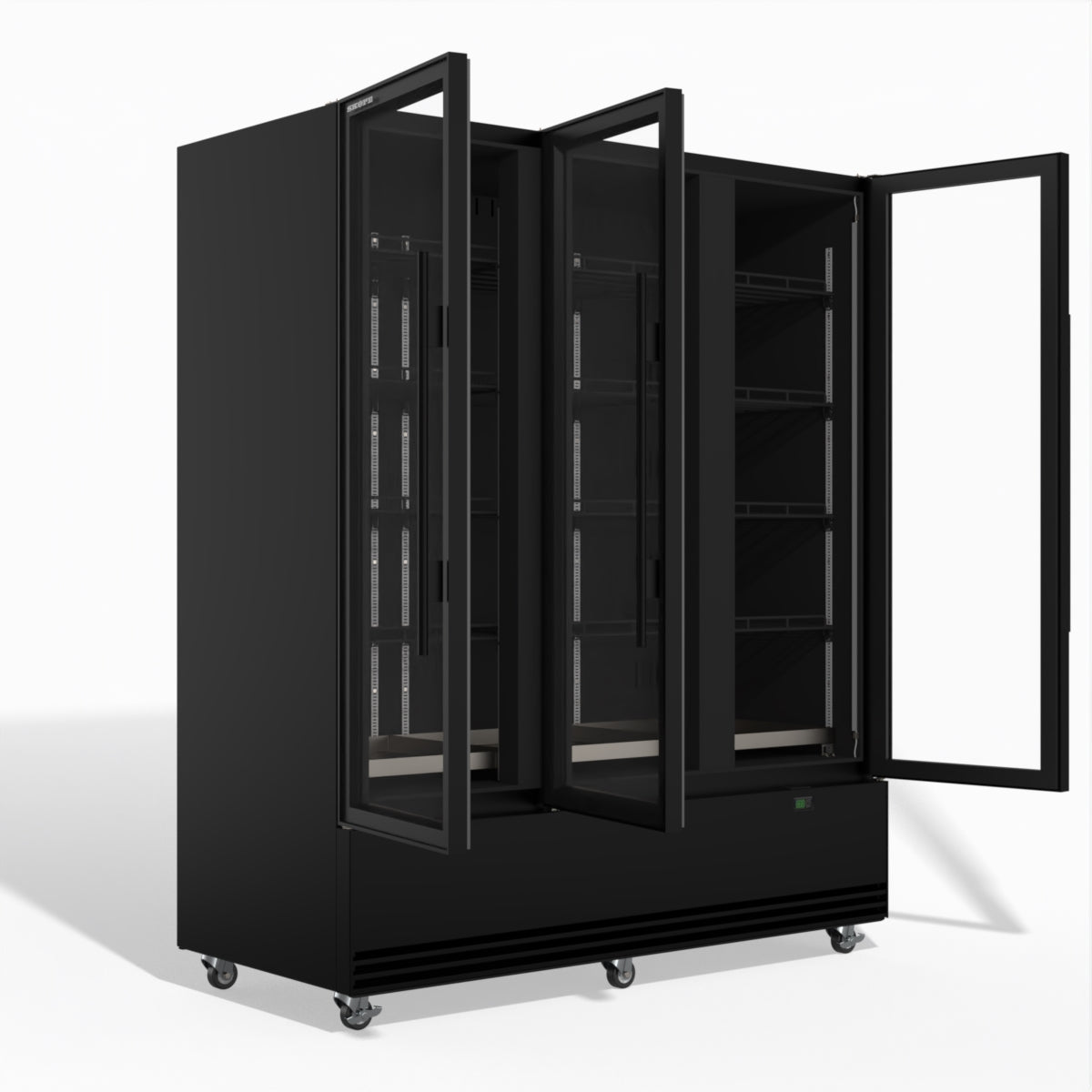 Skope Skope SKB1500N-A 3 Glass Door Display or Storage Fridge 1433L - Black - SKB1500N-A