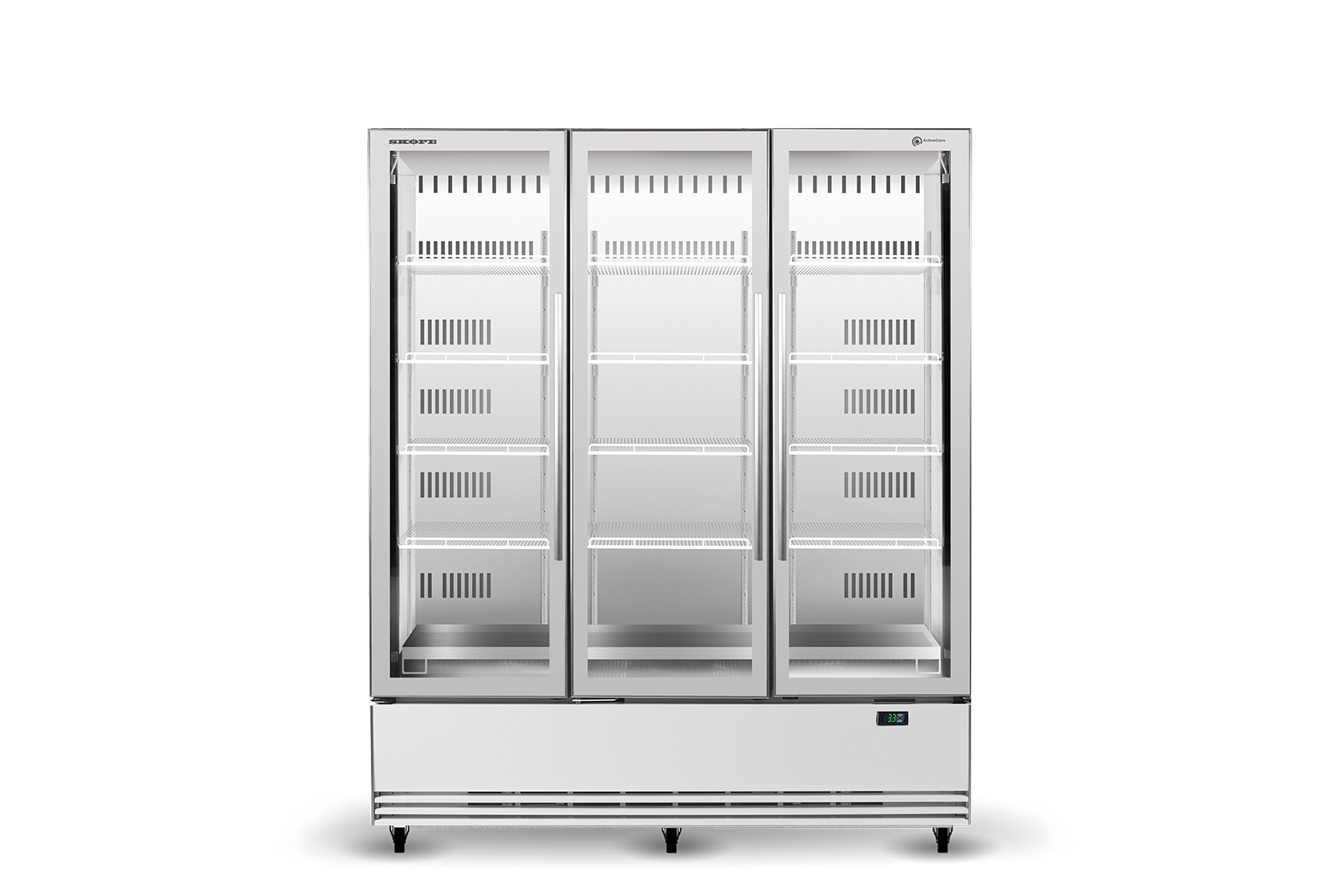 Skope Skope SKB1500N-A 3 Glass Door Display or Storage Fridge 1433L - White - SKB1500N-A