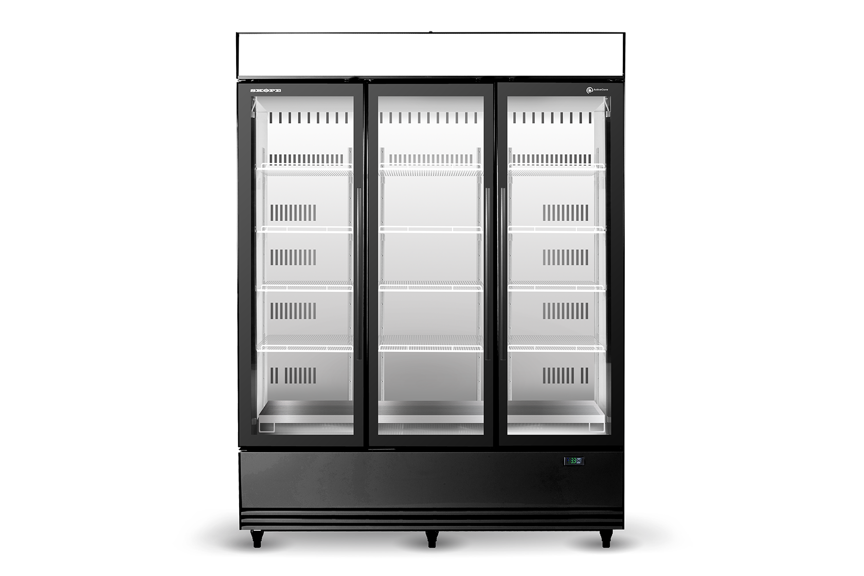 Skope SKB1500N-AC 3 Glass Door Display or Storage Fridge, Lit Sign - SKB1500N-AC