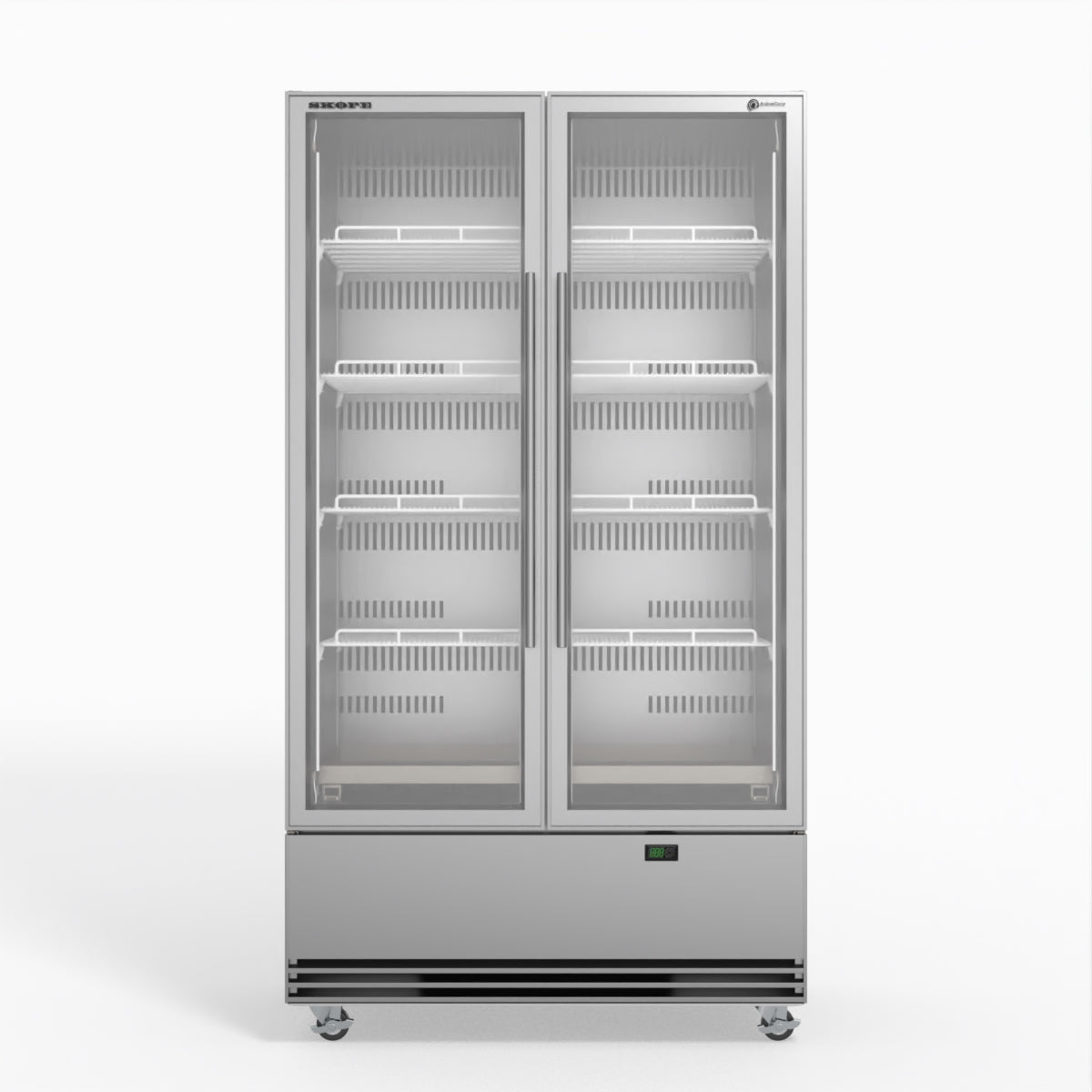 Skope Skope 2 Glass Door Display or Storage Fridge - SKB900N-A 880L - Stainless Steel - SKB900N-A