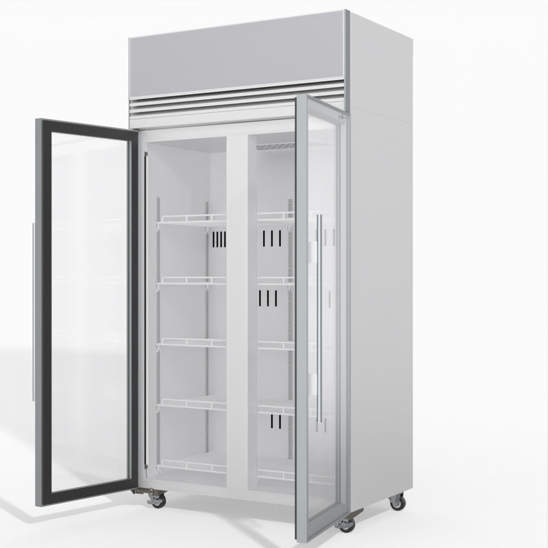 TMF1000N-AC 2 Glass Door Display or Storage Freezer Lit Sign