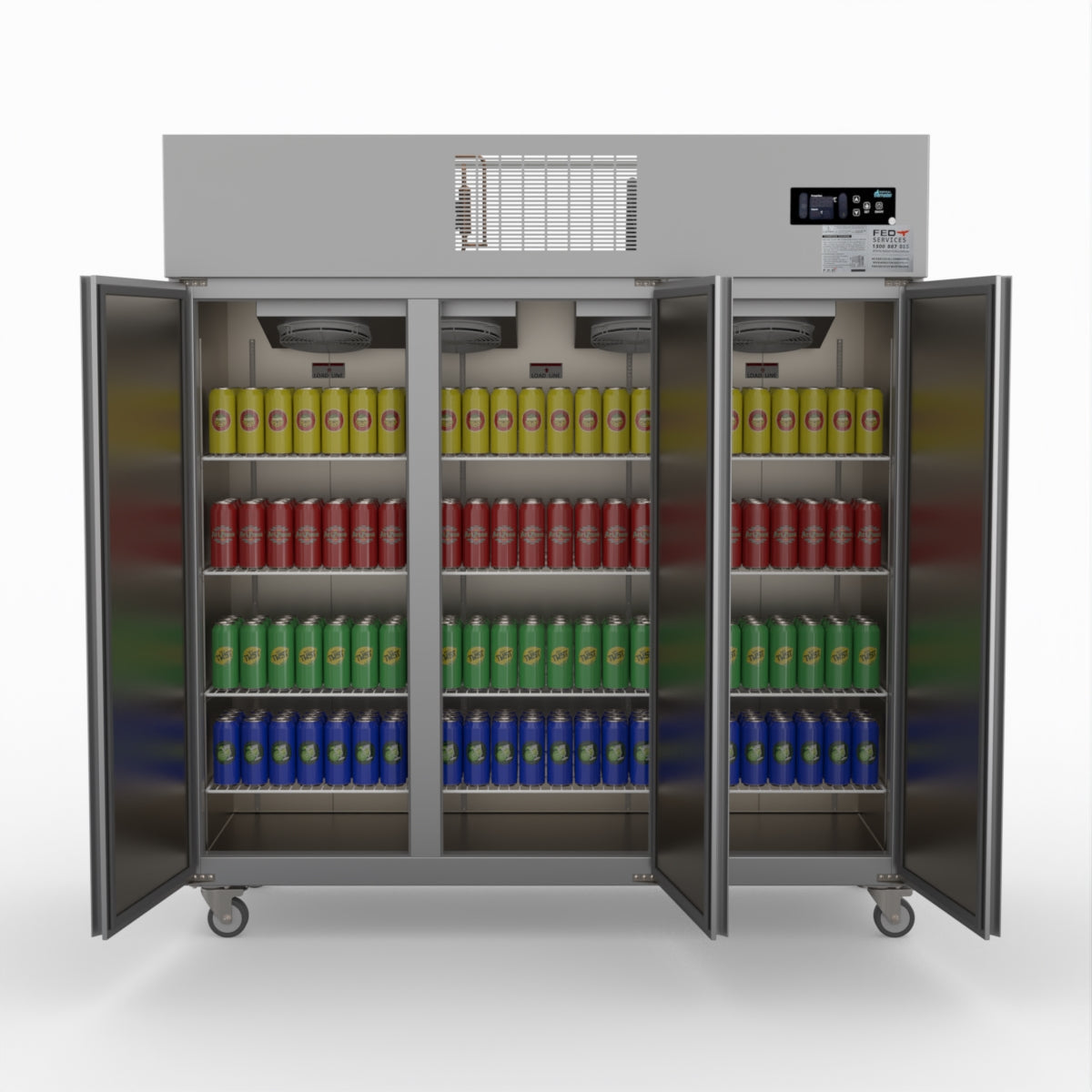 TROPICAL Thermaster 3 Door SS Fridge 1500L - SUC1500