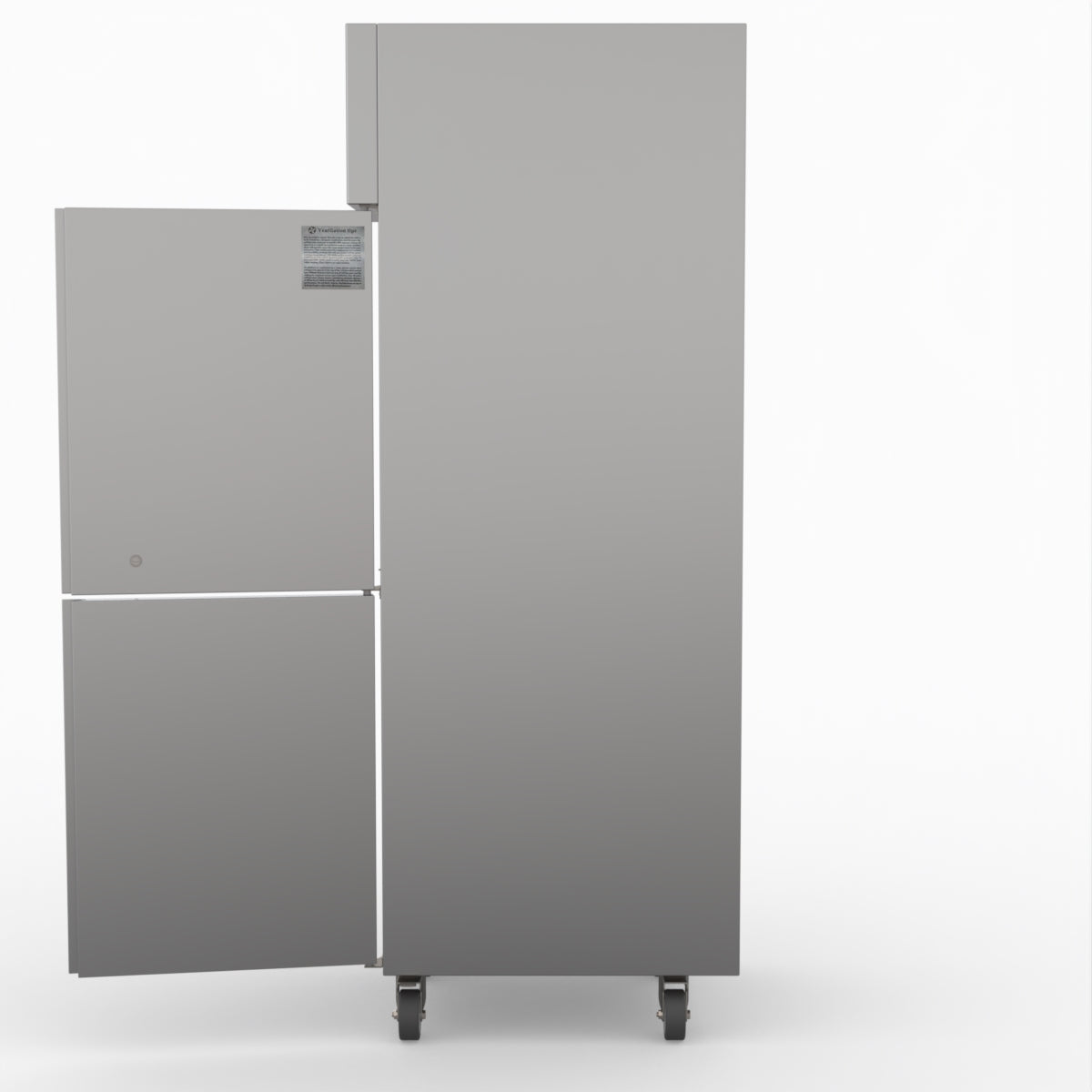 TROPICAL Thermaster 2 x Half door SS Fridge - SUC500