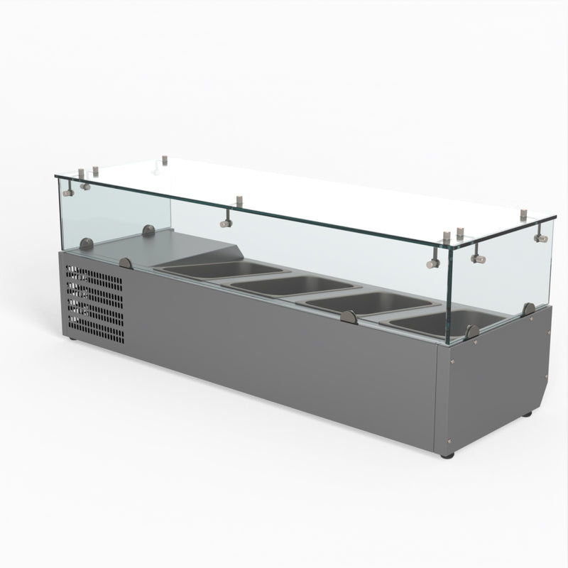 Thermaster Fed-X Flat Glass Salad Bench XVRX1200/380