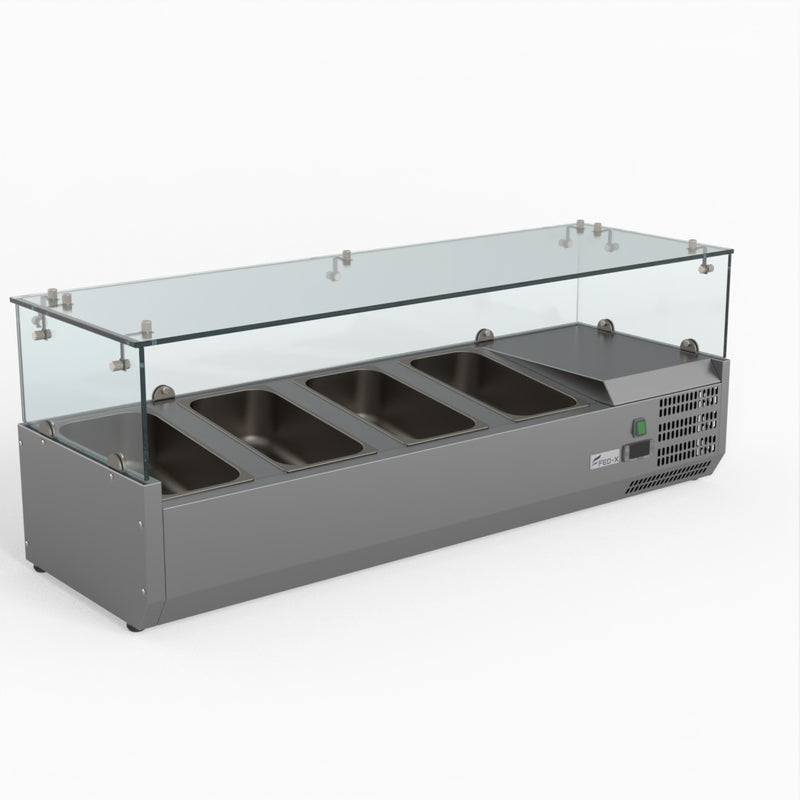 Thermaster Fed-X Flat Glass Salad Bench XVRX1200/380