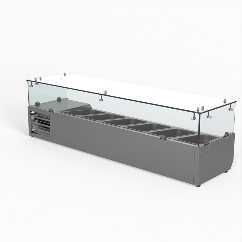 Thermaster Fed-X Flat Glass Salad Bench XVRX1500/380