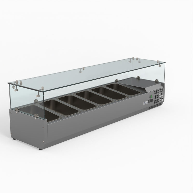 Thermaster Fed-X Flat Glass Salad Bench XVRX1500/380