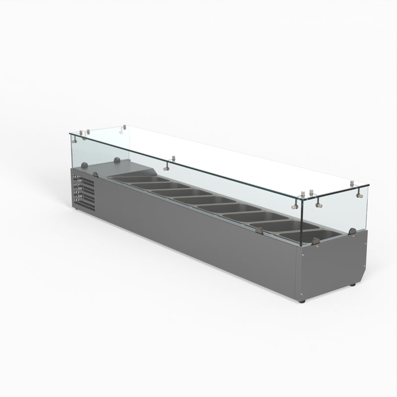 Thermaster Fed-X Flat Glass Salad Bench XVRX1800/380