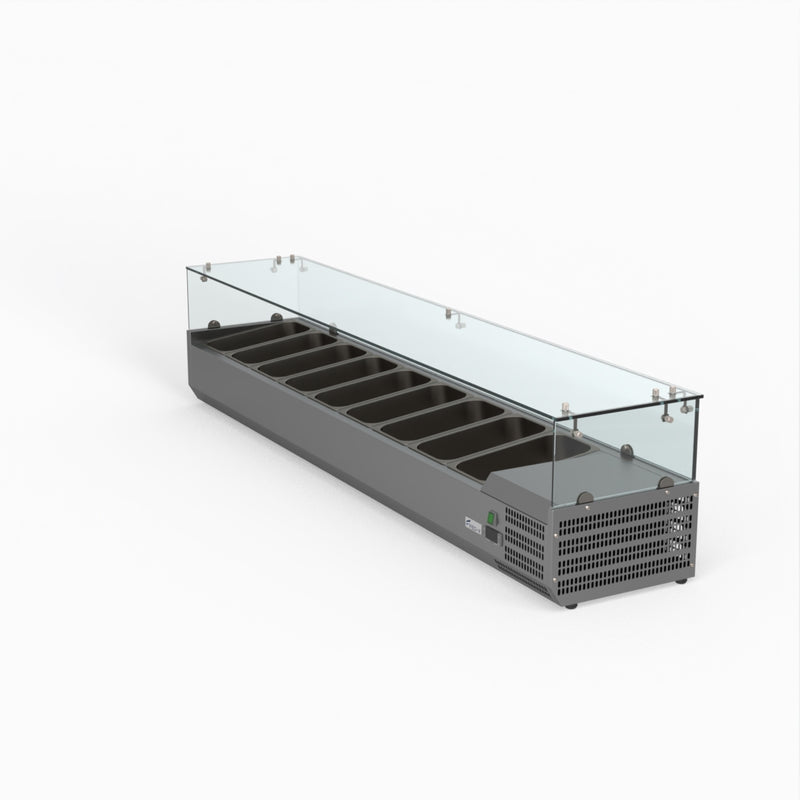 Thermaster Fed-X Flat Glass Salad Bench XVRX2000/380