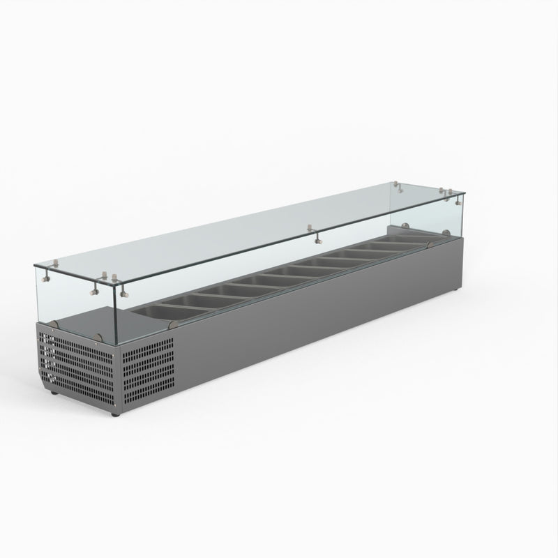 Thermaster Fed-X Flat Glass Salad Bench XVRX2000/380