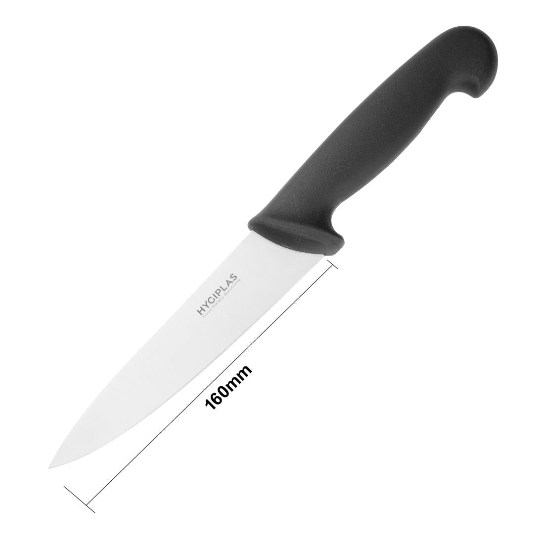 Hygiplas Chefs Knife Black 160mm C554