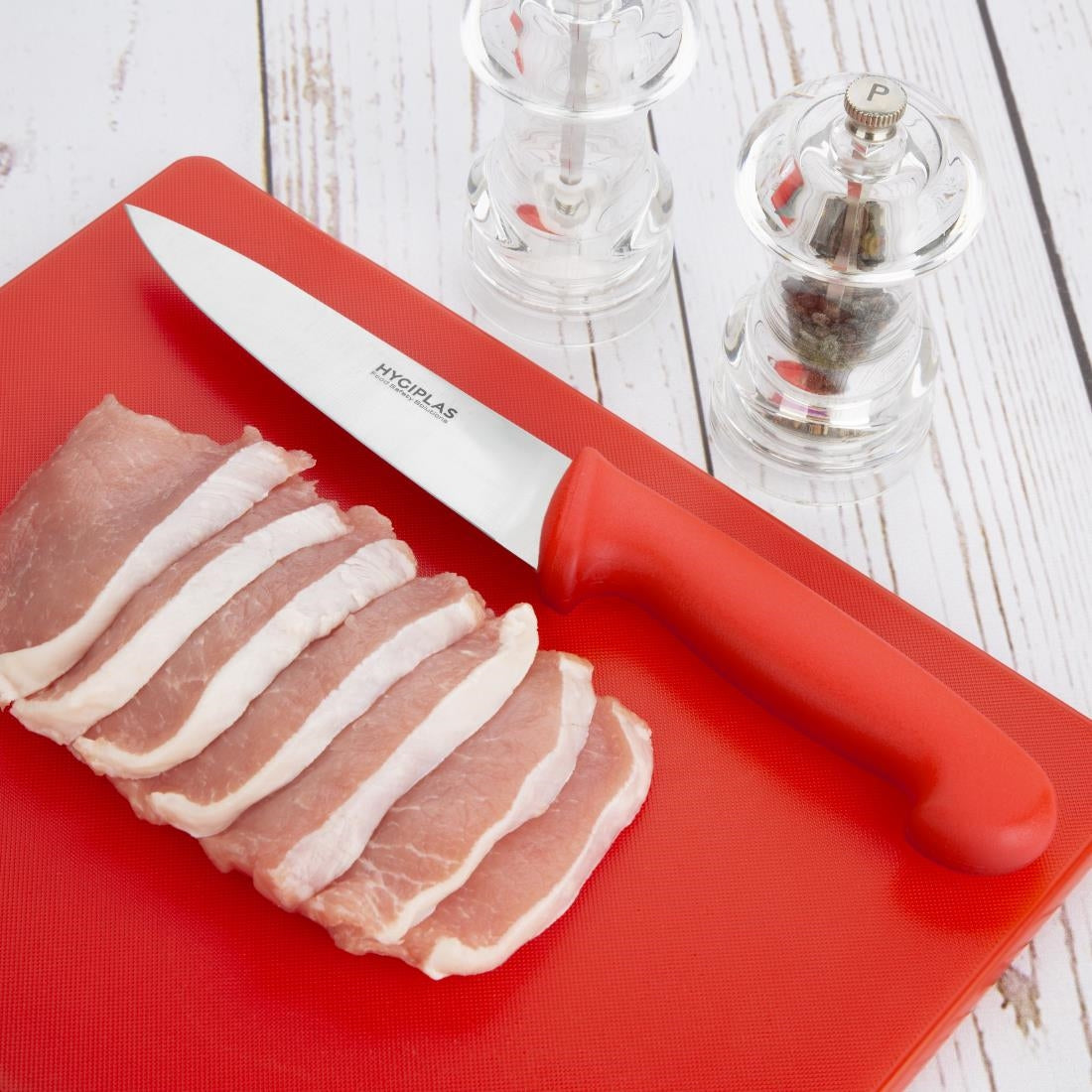 Hygiplas Chefs Knife Red 160mm C887