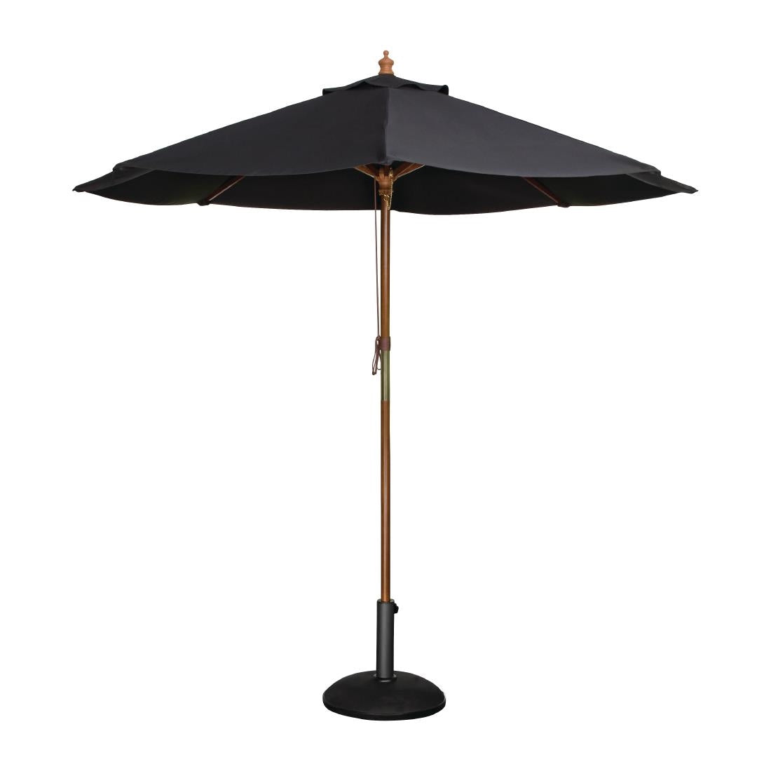 Bolero Round Outdoor Umbrella 2.5m Diameter Black CB514