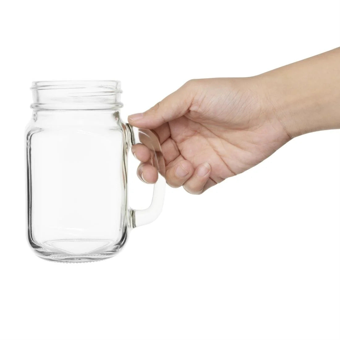 Olympia Handled Mason Jar Glasses 470ml (Pack of 12) CE678