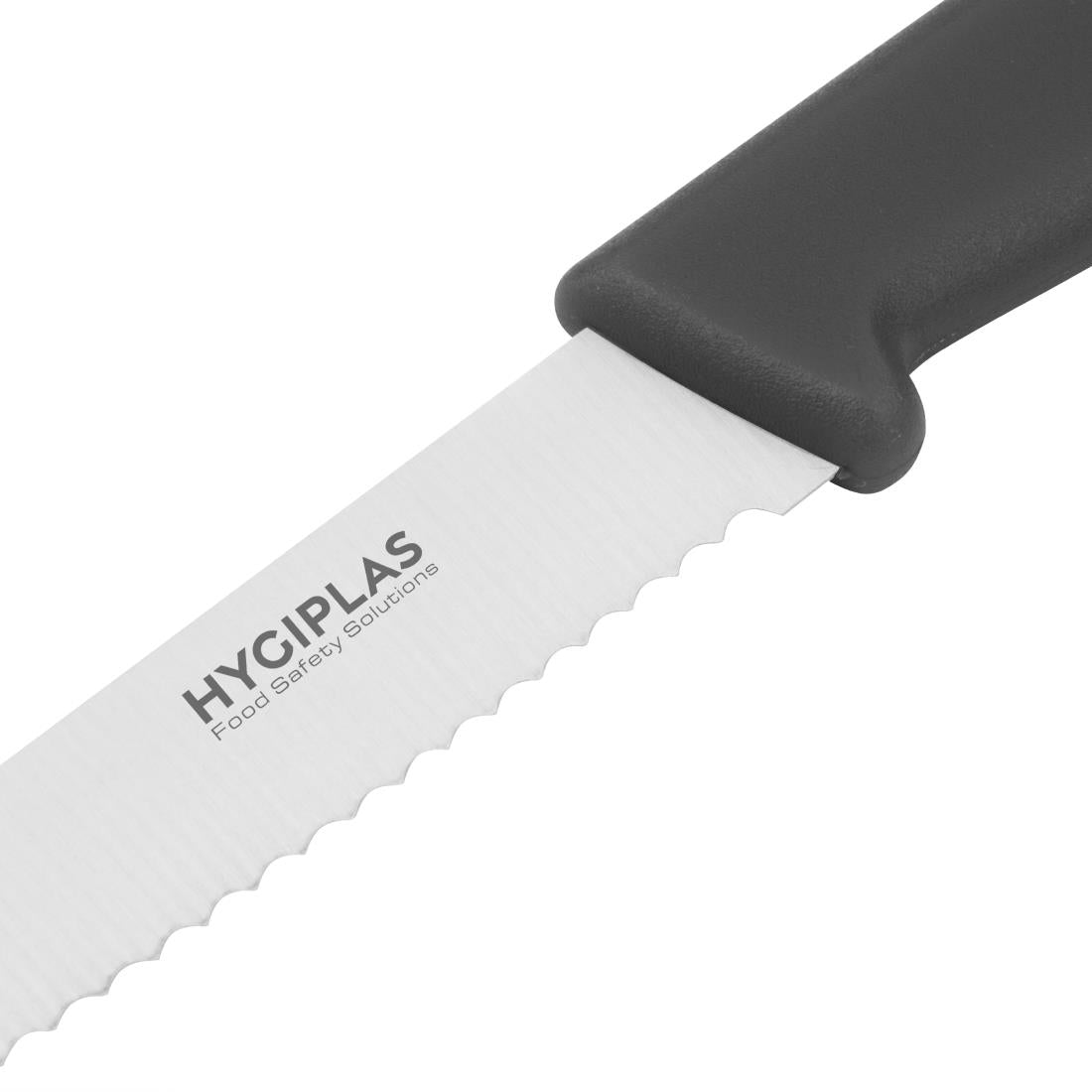 Hygiplas Serrated Tomato Knife Black 100mm CF897