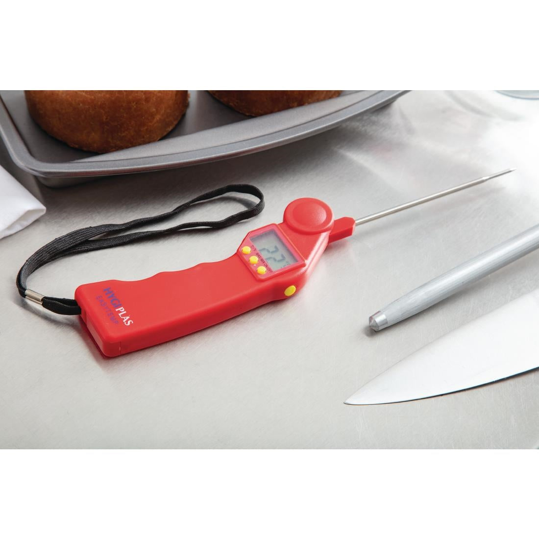 Hygiplas Easytemp Colour Coded Red Probe Thermometer CF913