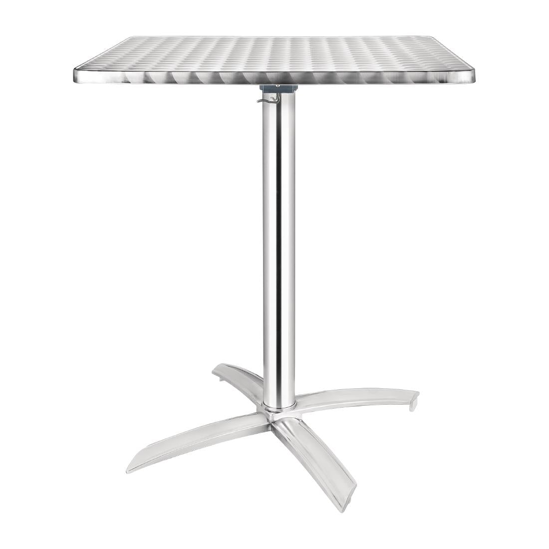Bolero Square Flip-Top Table Stainless Steel 600mm CG838