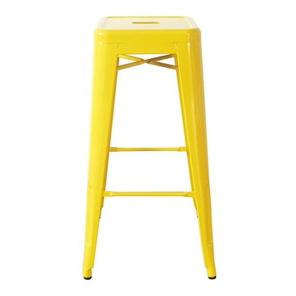 Bolero Bistro Metal High Bar Stool Yellow (4 Pack) CH999