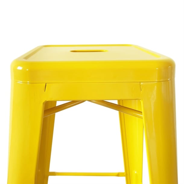 Bolero Bistro Metal High Bar Stool Yellow (4 Pack) CH999