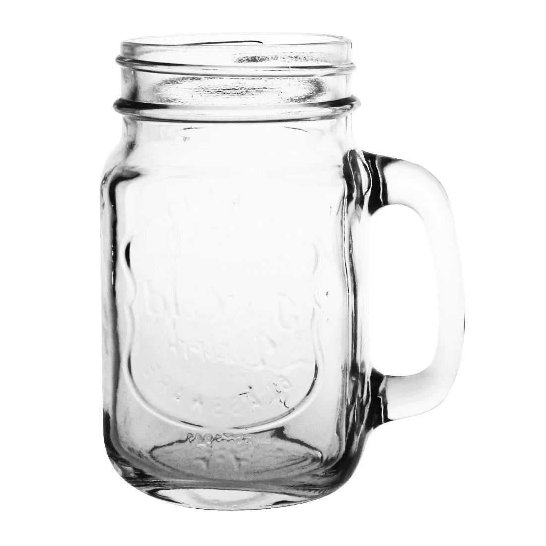 Olympia Glass Handled Mason Jars - 470ml (Pack 12) CM698
