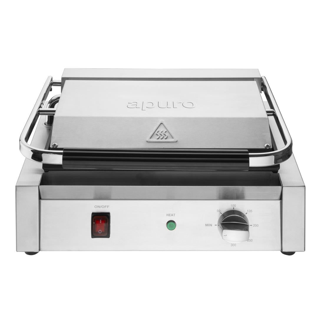 Apuro Bistro Large Ribbed Contact Grill CU602-A