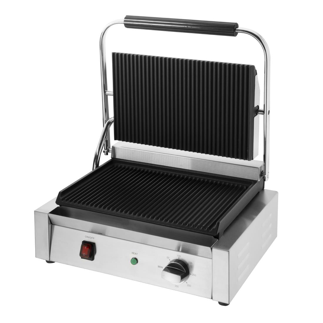 Apuro Bistro Large Ribbed Contact Grill CU602-A