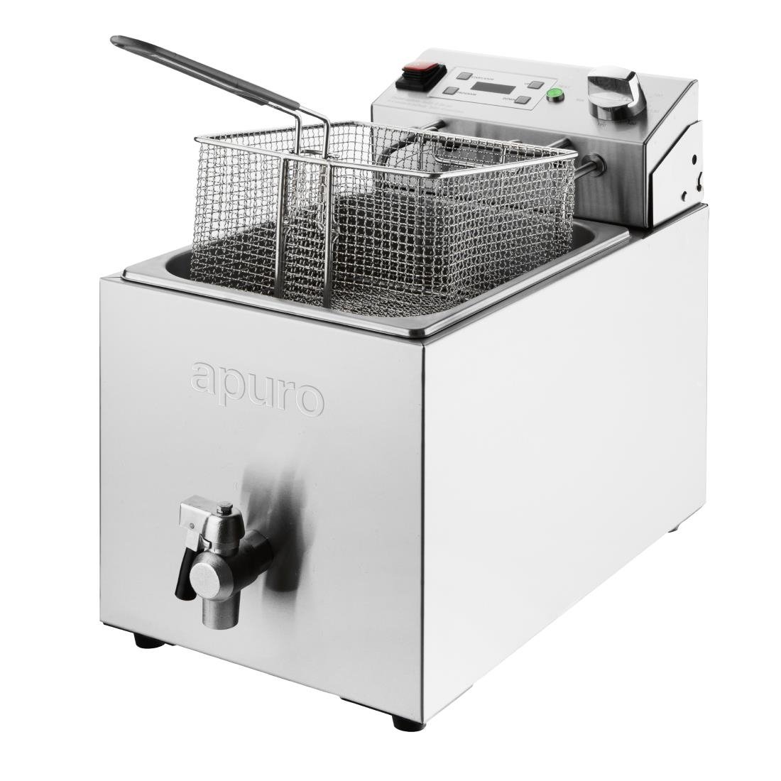 Apuro Single Tank Electric Fryer with Timer 8Ltr CU620-A