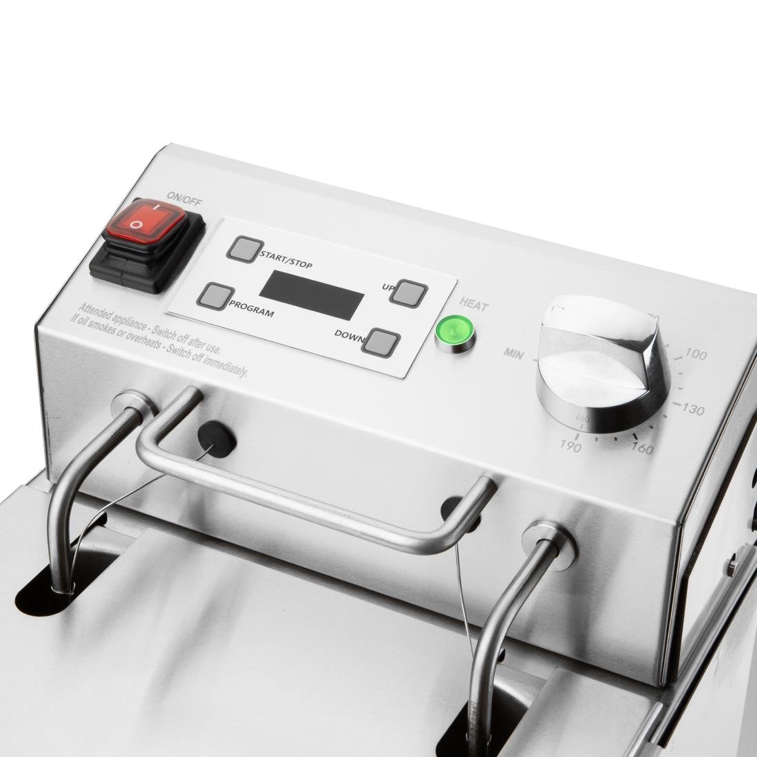 Apuro Single Tank Electric Fryer with Timer 8Ltr CU620-A
