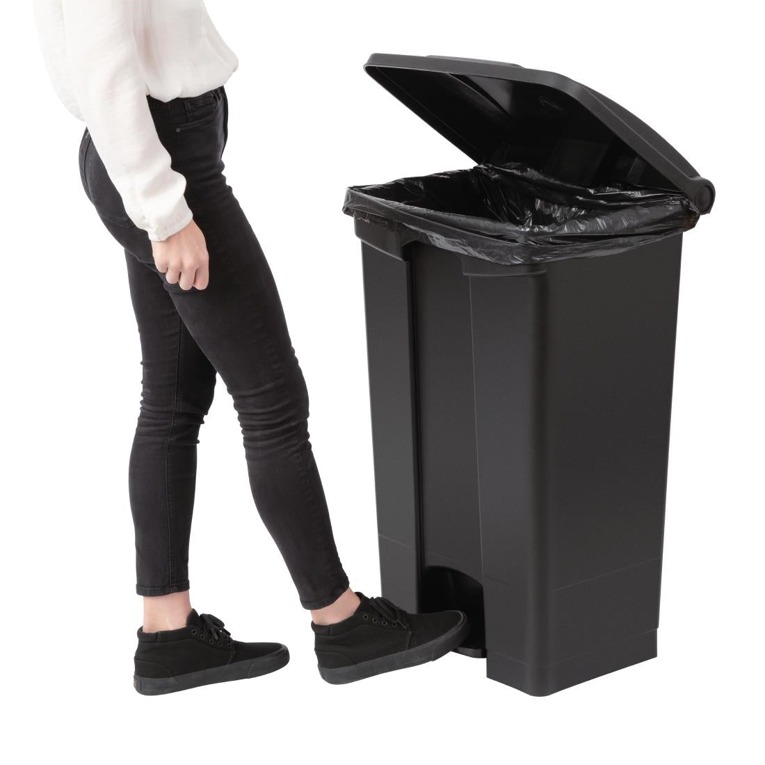 Jantex Kitchen Pedal Bin Black 87Ltr CW724