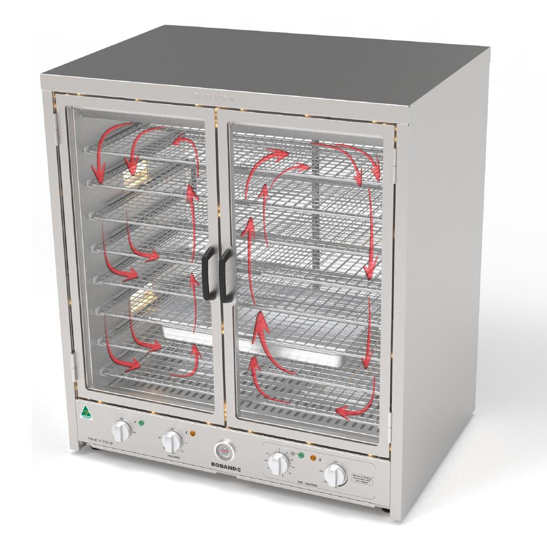 Roband Heat 'n' Hold with Hinged Door on Control Side and Sliding Door on Display Side DD795