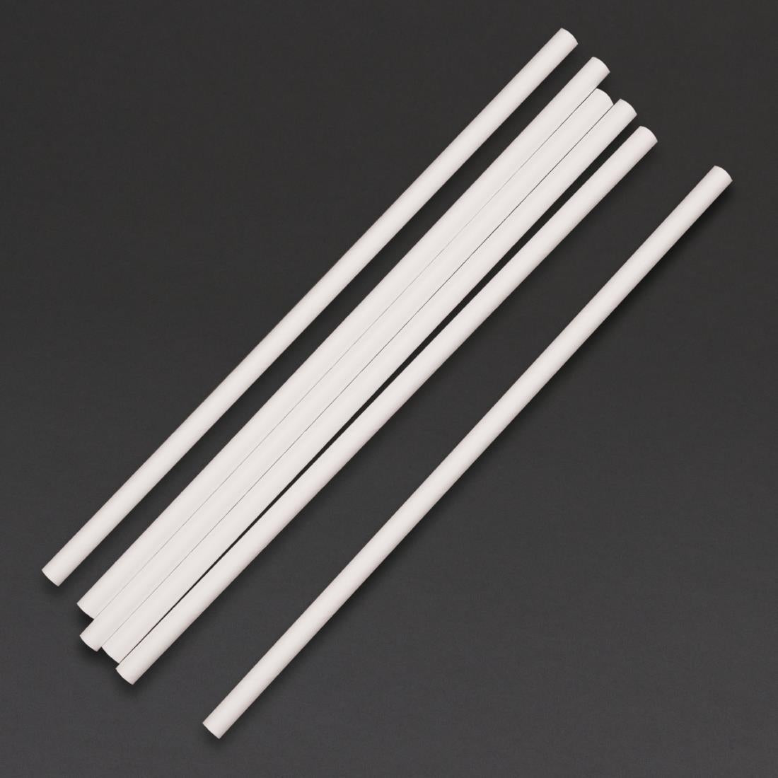 Fiesta Compostable Paper Straws White 6mm (Pack of 250) DE925