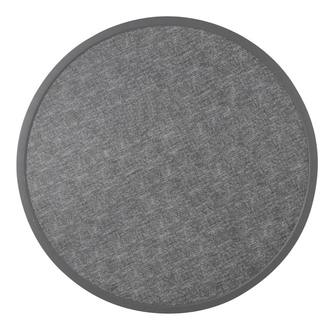 Bolero Fibre Glass Round Table Top Brushed Black 580mm DL489