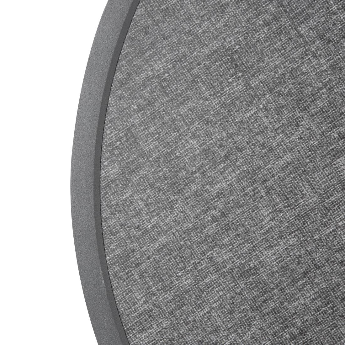 Bolero Fibre Glass Round Table Top Brushed Black 580mm DL489