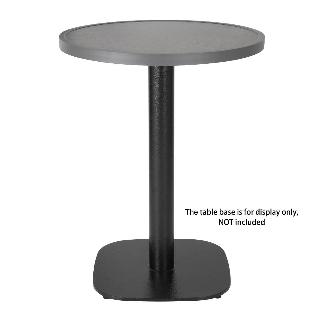 Bolero Fibre Glass Round Table Top Brushed Black 580mm DL489